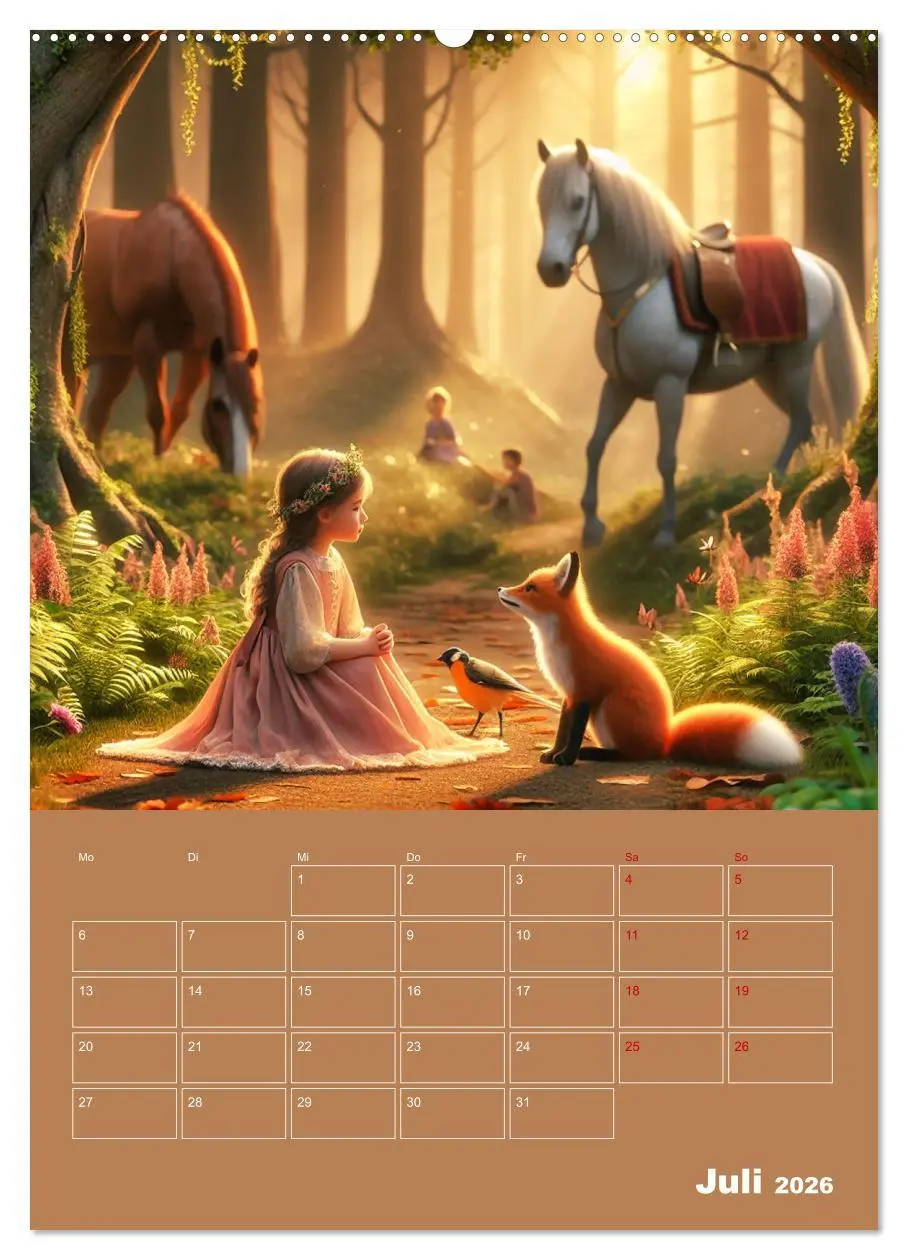 Bild: 9783516264739 | Königliche Momente - Kleine Prinzessin im Märchenwald (Wandkalender...