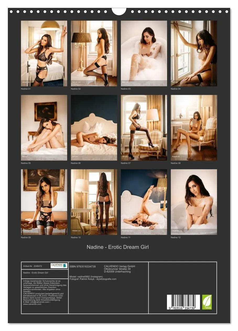 Bild: 9783516334739 | Nadine - Erotic Dream Girl (Wandkalender 2026 DIN A3 hoch),...
