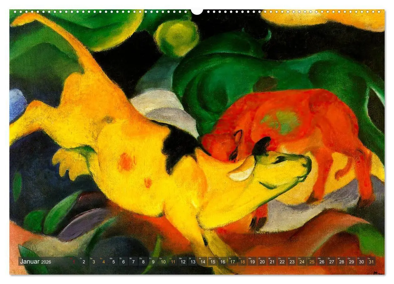 Bild: 9783516714739 | Expressionistische Tierwelten (Wandkalender 2026 DIN A2 quer),...