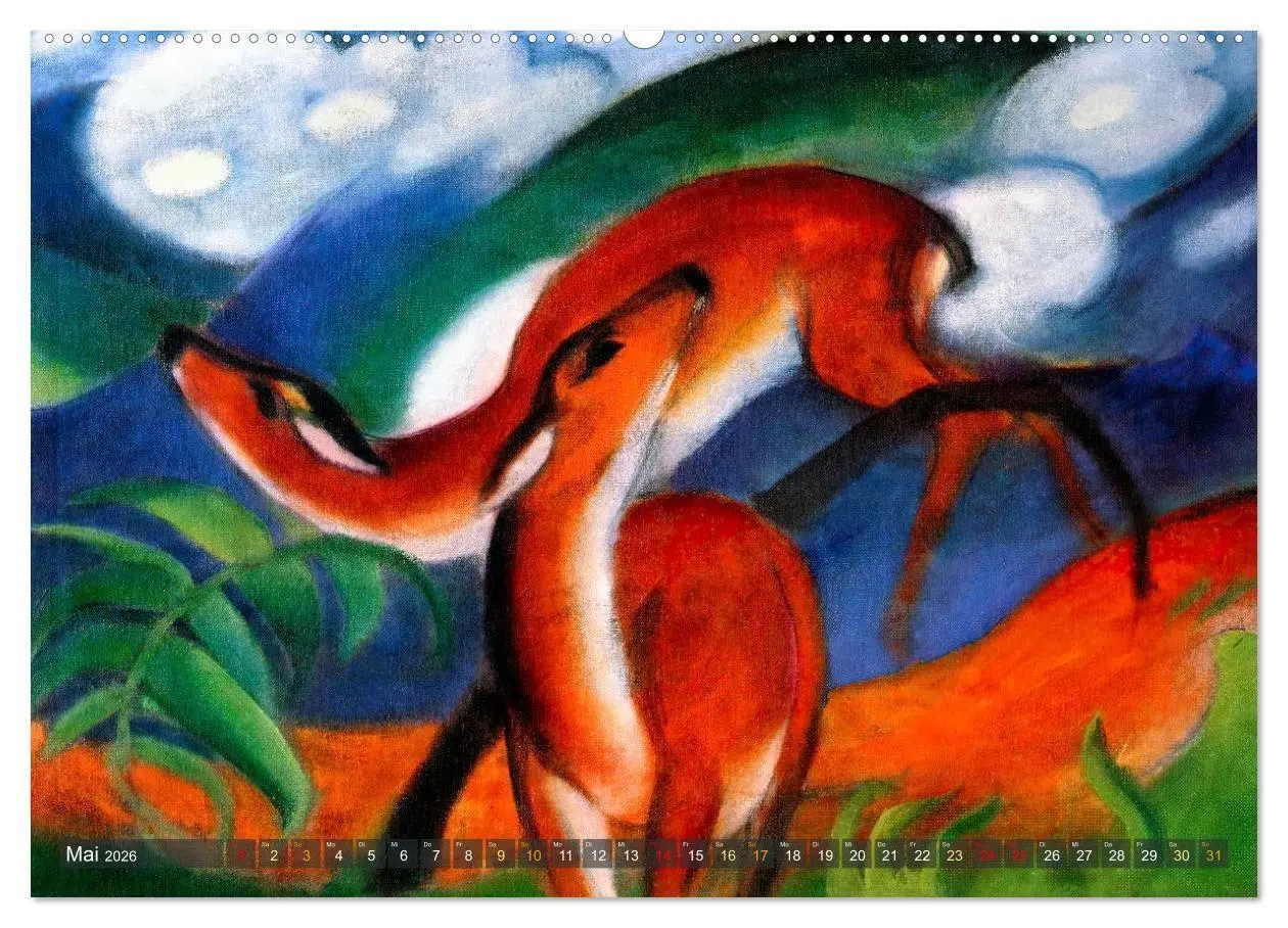 Bild: 9783516714739 | Expressionistische Tierwelten (Wandkalender 2026 DIN A2 quer),...