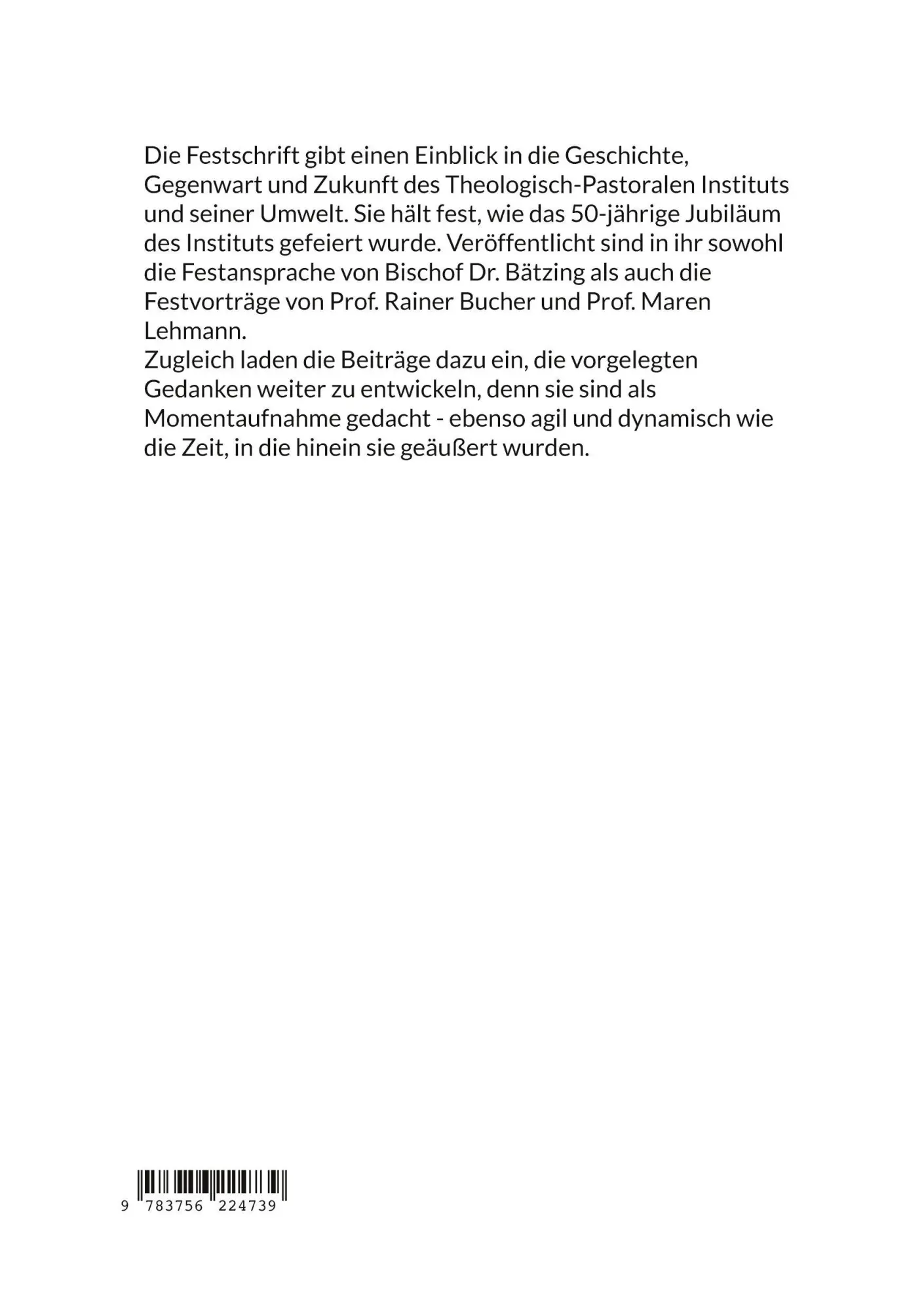 Rückseite: 9783756224739 | Zwischen Planung und Unverfügbarkeit | Thorsten Hoffmann (u. a.)