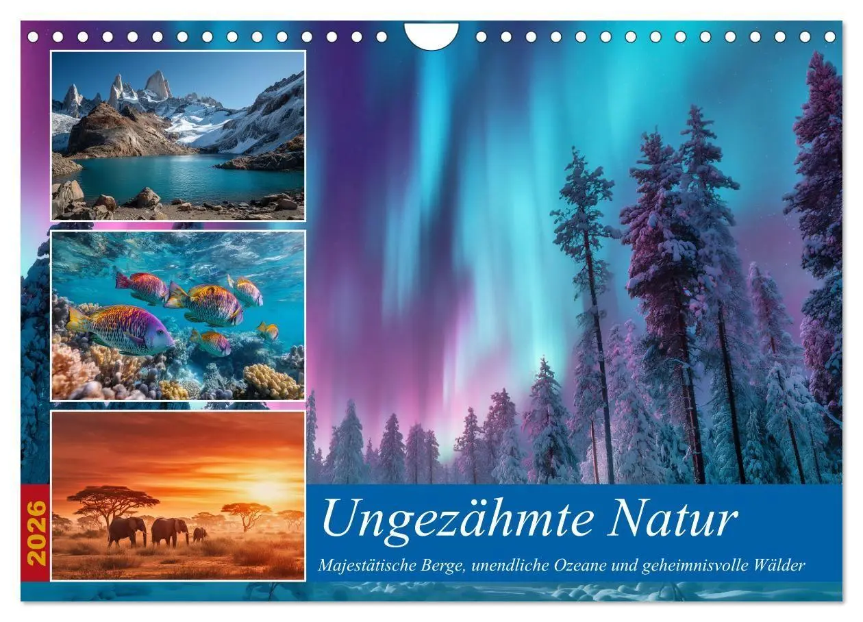 Cover: 9783516704839 | Ungezähmte Natur (Wandkalender 2026 DIN A4 quer), CALVENDO...