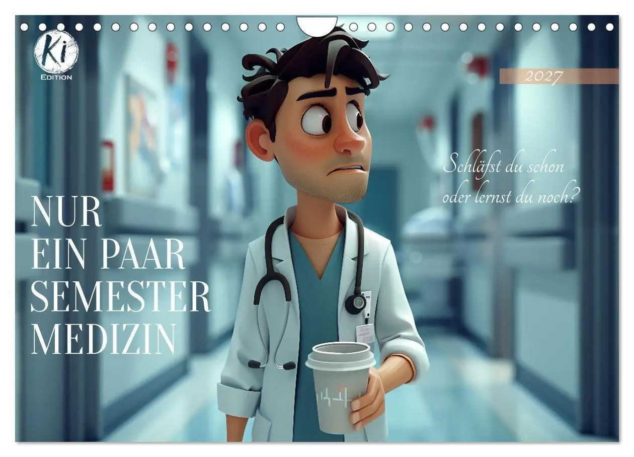 Cover: 9783569104839 | Nur ein paar Semester Medizin (Wandkalender 2027 DIN A4 quer),...
