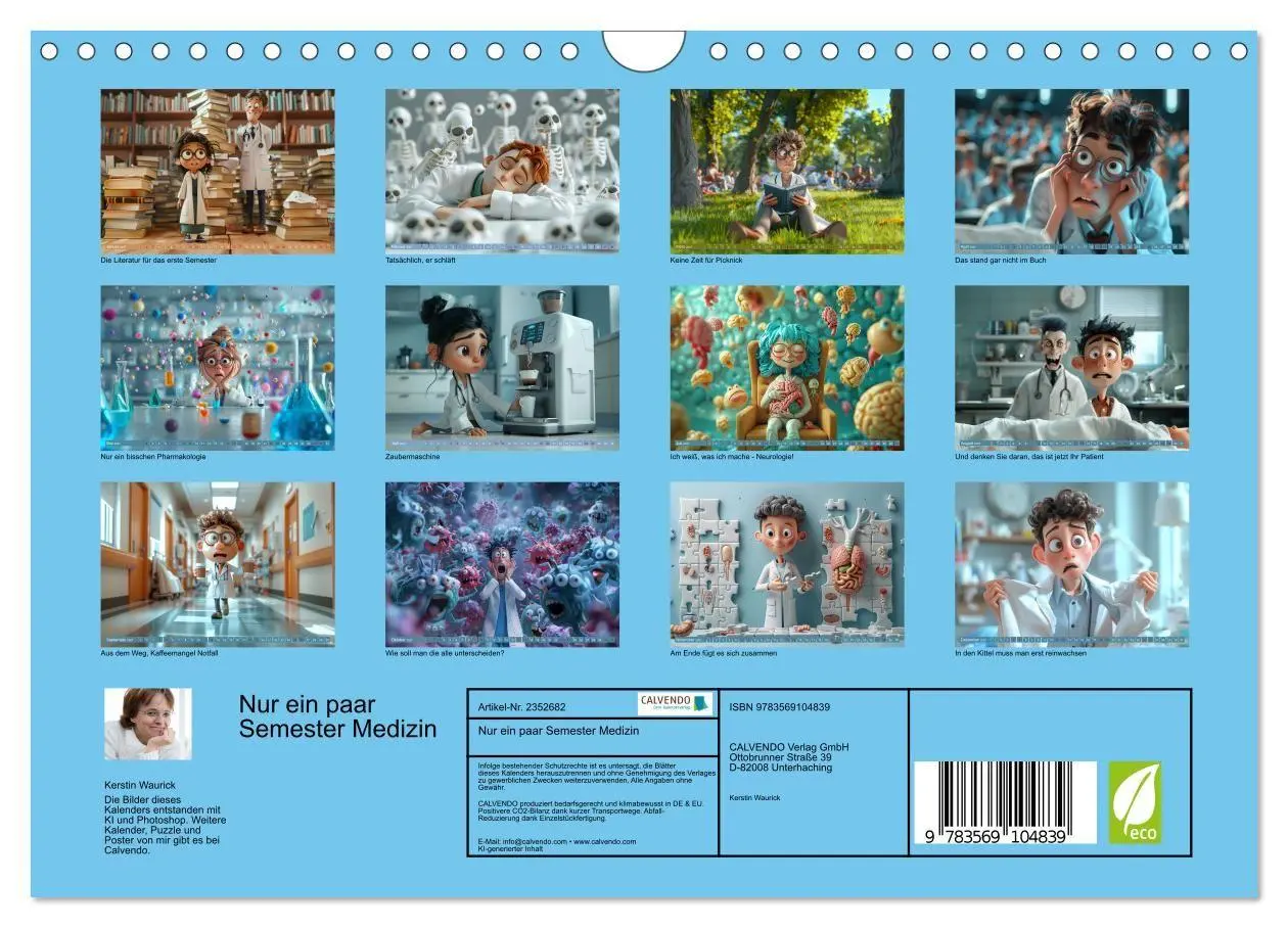 Bild: 9783569104839 | Nur ein paar Semester Medizin (Wandkalender 2027 DIN A4 quer),...