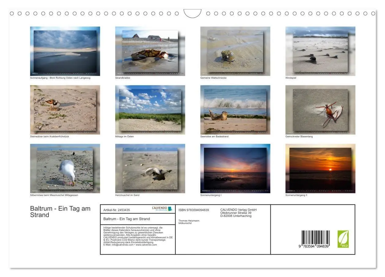 Bild: 9783594094839 | Baltrum - Ein Tag am Strand (Wandkalender 2027 DIN A3 quer),...