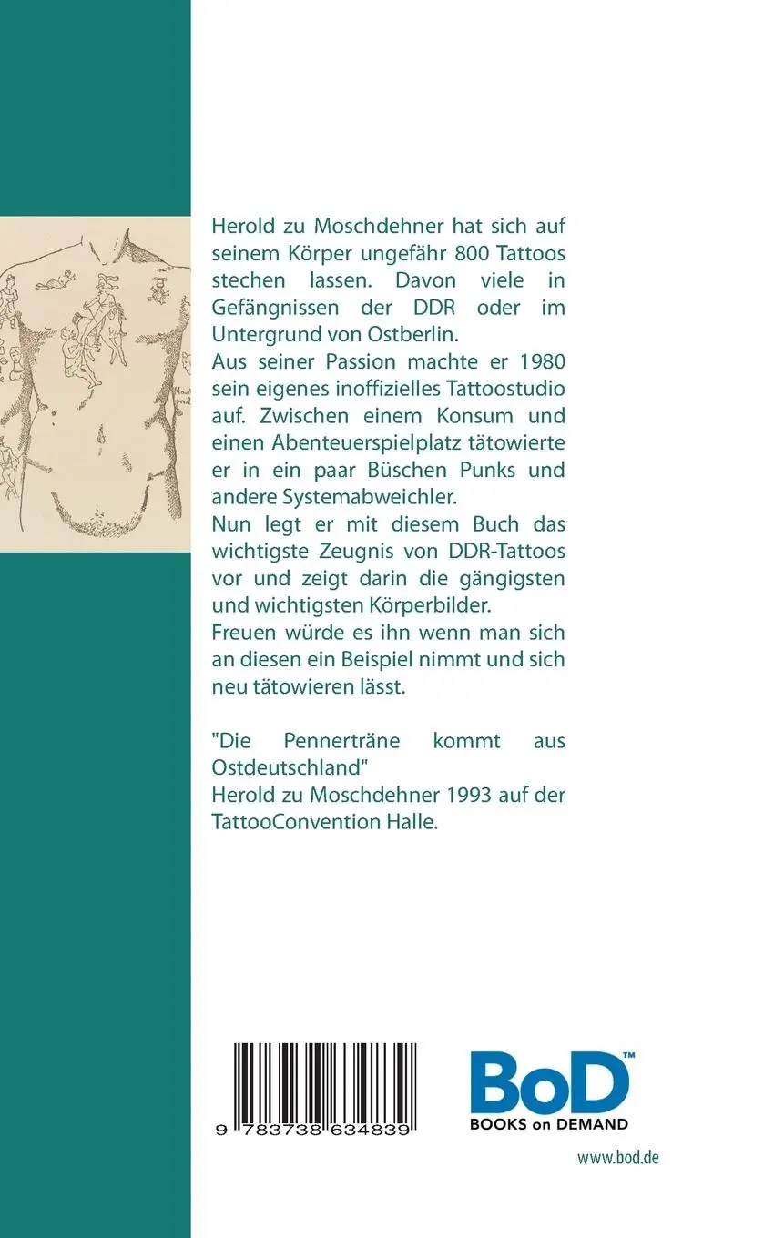 Rückseite: 9783738634839 | Klassische Tattoo-Motive aus der DDR | Körperbilder aus dem Untergrund