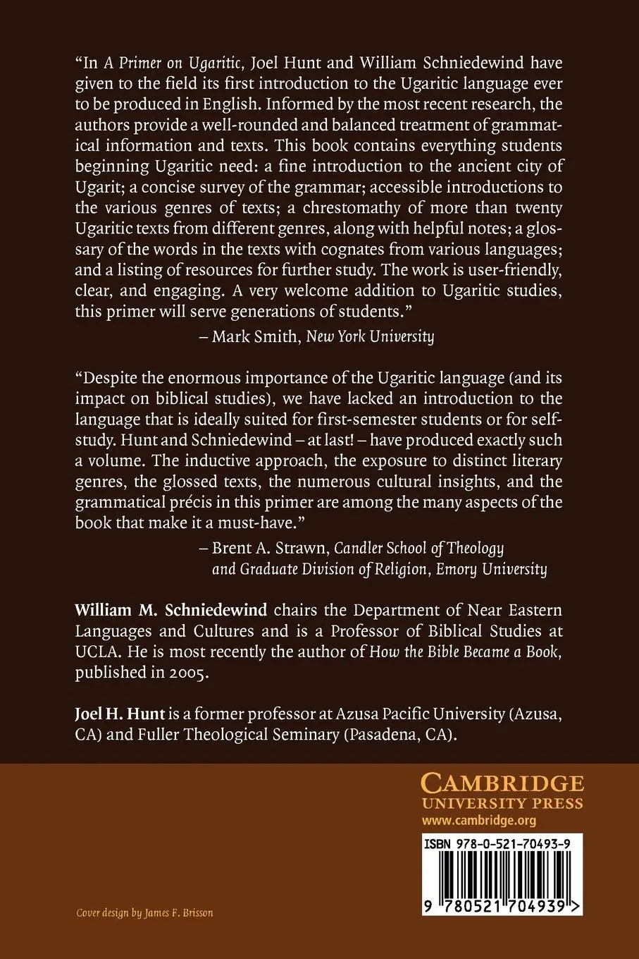 Rückseite: 9780521704939 | A Primer on Ugaritic | Language, Culture and Literature | Taschenbuch