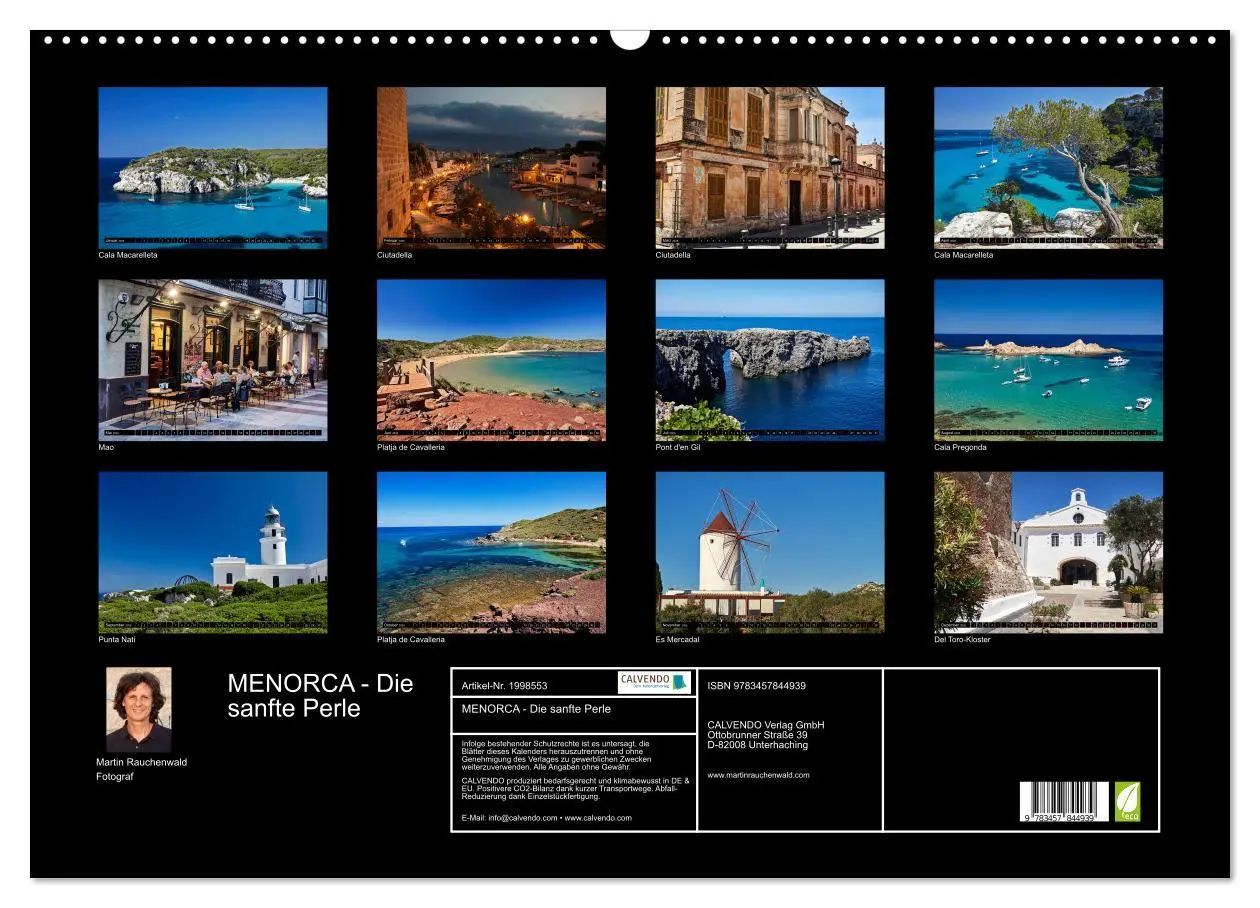 Bild: 9783457844939 | MENORCA - Die sanfte Perle (Wandkalender 2026 DIN A2 quer),...