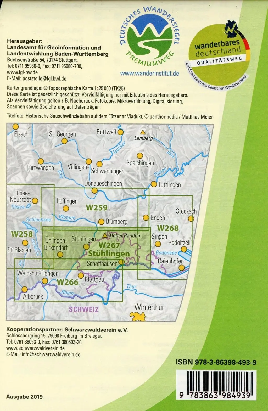 Bild: 9783863984939 | Stühlingen 1:25 000 | Randen, Wutachtal, Schaffhausen | (Land-)Karte
