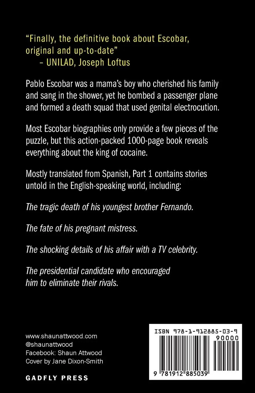 Rückseite: 9781912885039 | Pablo Escobar's Story 1 | The Rise | Shaun Attwood | Taschenbuch