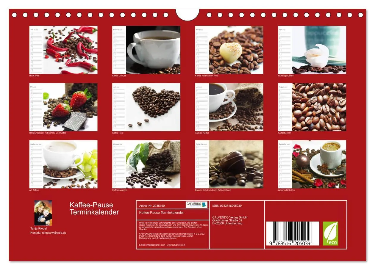 Bild: 9783516205039 | Kaffee-Pause Terminkalender (Wandkalender 2026 DIN A4 quer),...