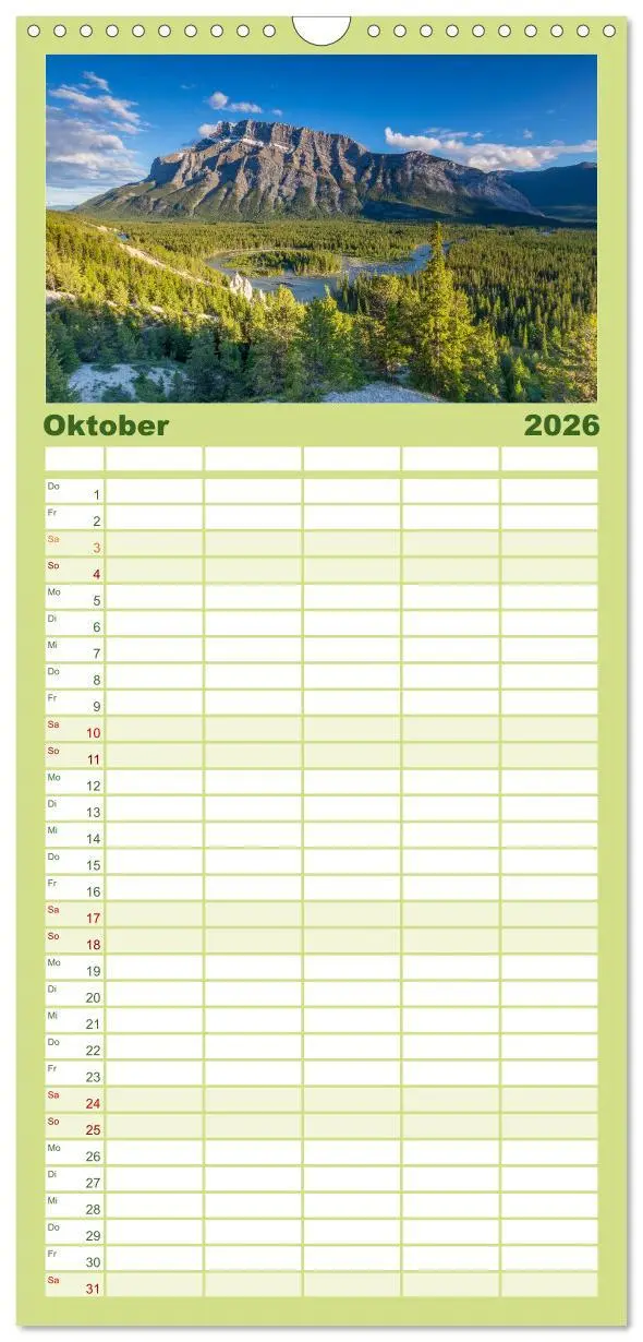 Bild: 9783516515039 | Familienplaner 2026 - KANADA - Rocky Mountains mit 5 Spalten...