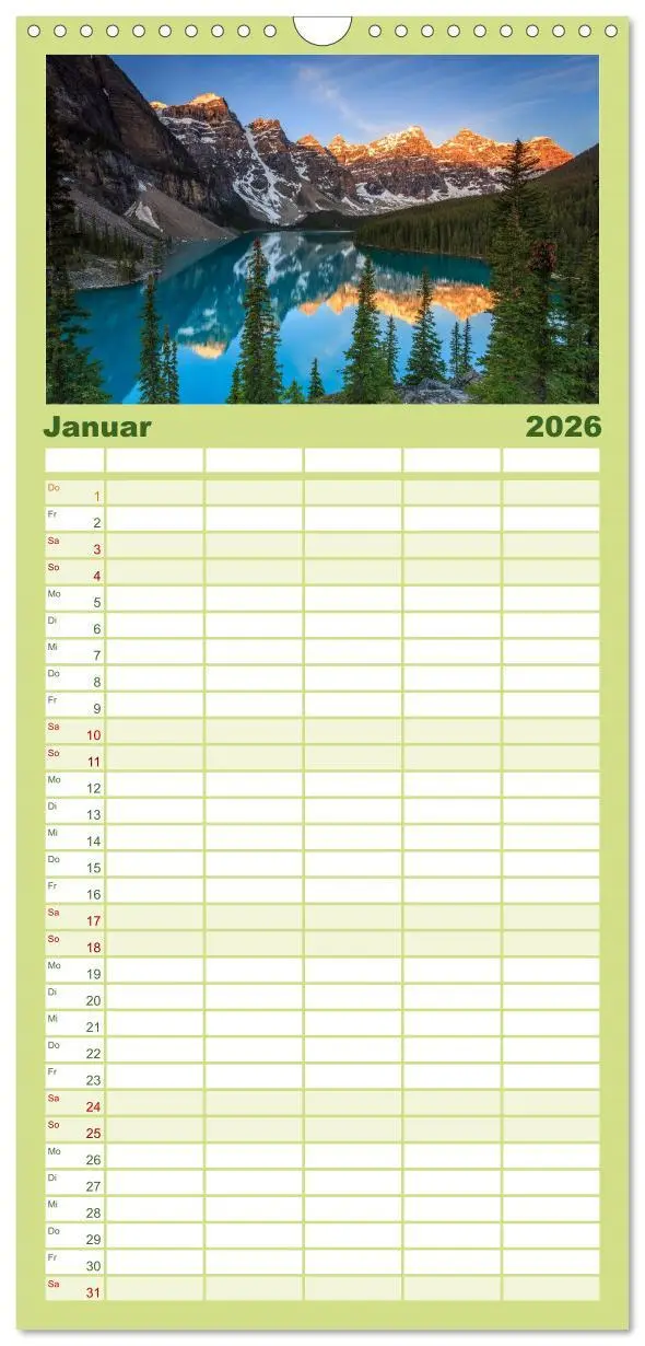 Bild: 9783516515039 | Familienplaner 2026 - KANADA - Rocky Mountains mit 5 Spalten...
