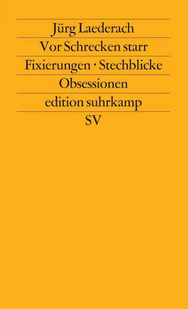 Cover: 9783518115039 | Vor Schrecken starr | Fixierungen - Stechblicke - Obsessionen | Buch