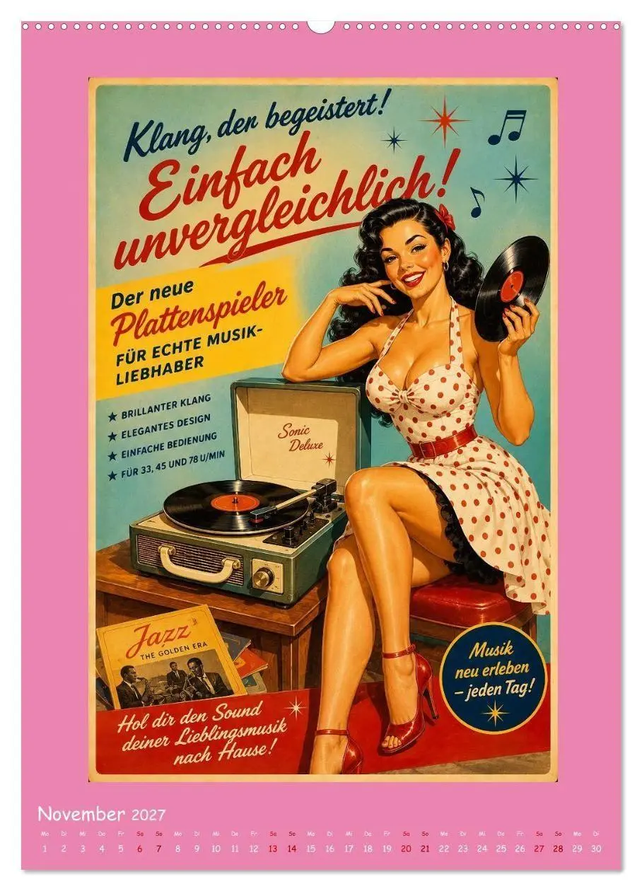 Bild: 9783594355039 | Retro-Reklame (hochwertiger Premium Wandkalender 2027 DIN A2 hoch),...
