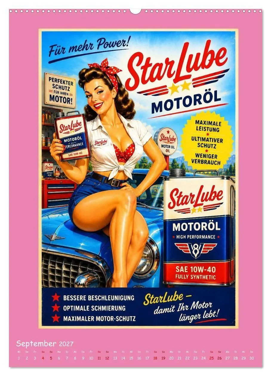Bild: 9783594355039 | Retro-Reklame (hochwertiger Premium Wandkalender 2027 DIN A2 hoch),...