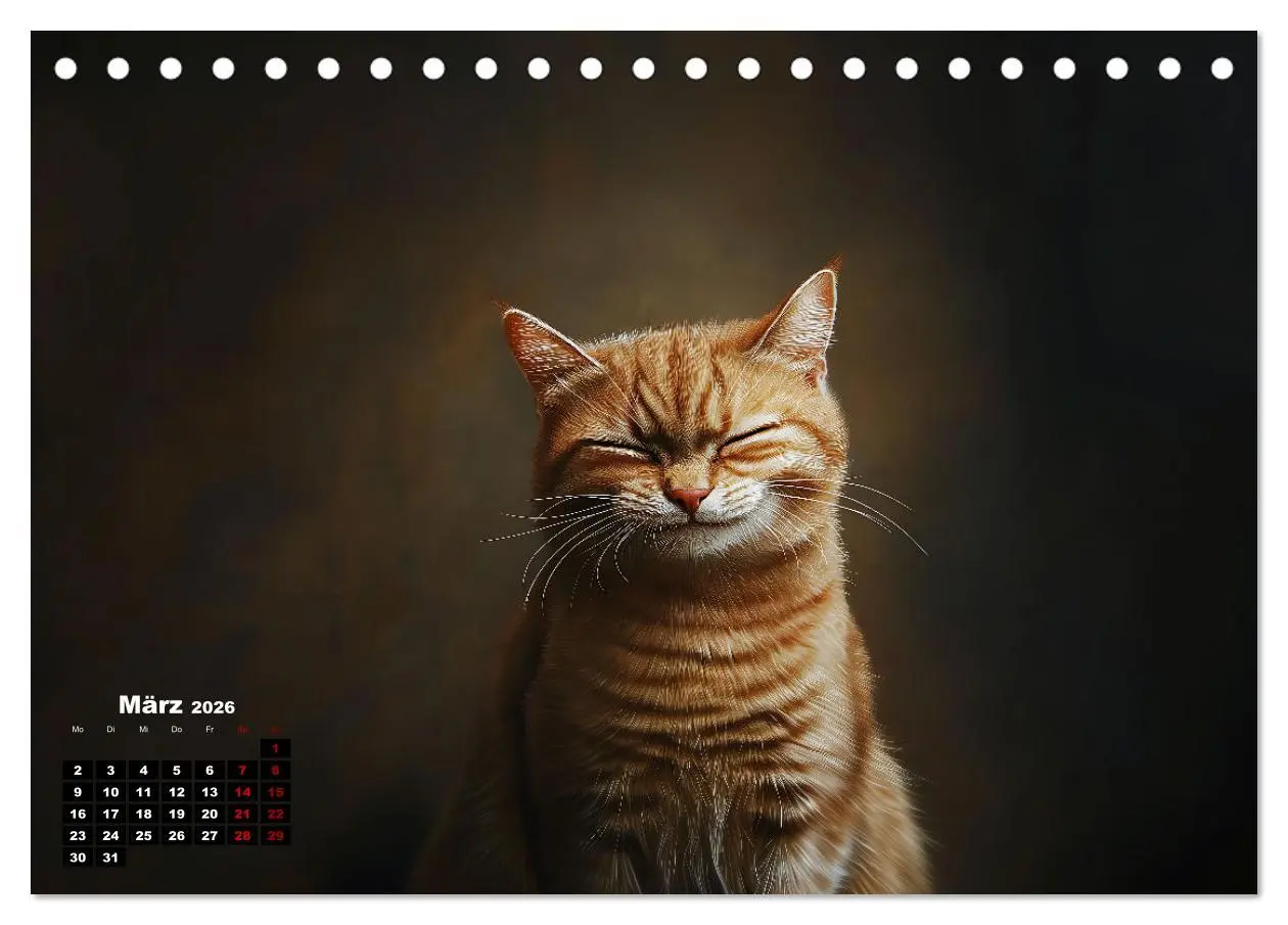 Bild: 9783457345139 | Auch Katzen lachen gern (Tischkalender 2026 DIN A5 quer), CALVENDO...
