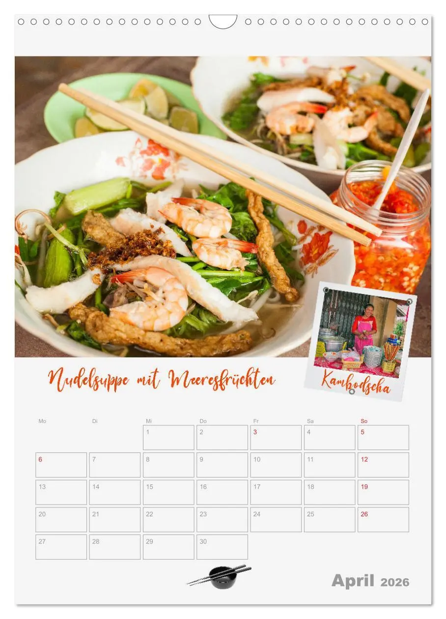 Bild: 9783516365139 | ASIA STREET FOOD - Der Küchenplaner (Wandkalender 2026 DIN A3...