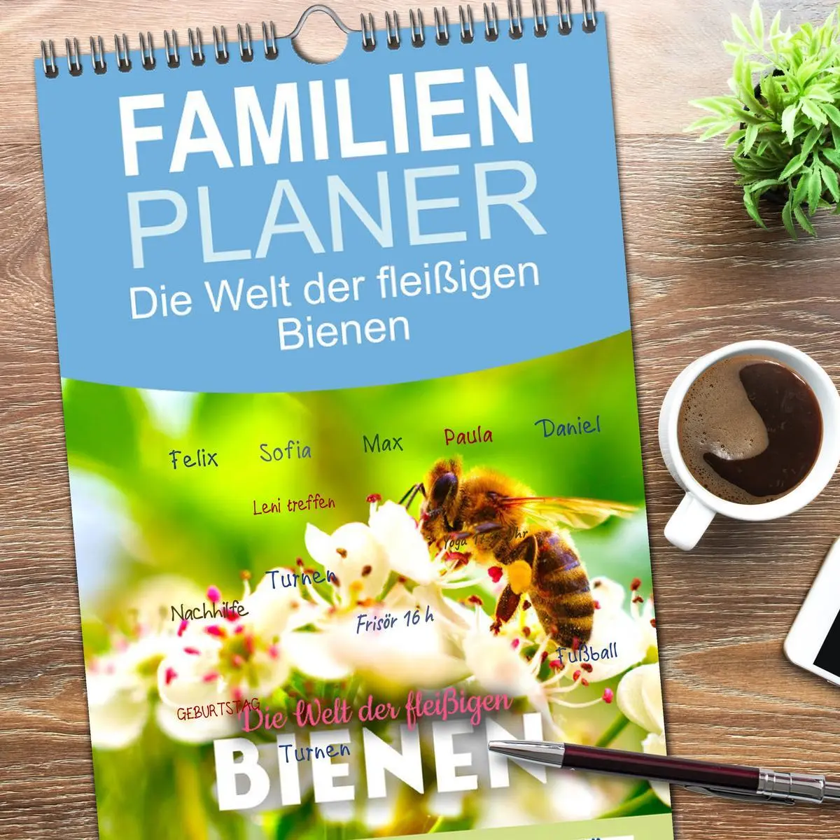 Bild: 9783516505139 | Familienplaner 2026 - Die Welt der fleißigen Bienen mit 5 Spalten...