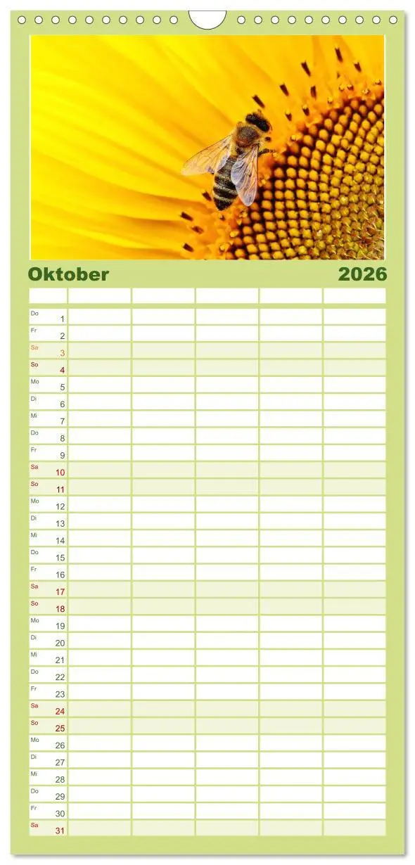 Bild: 9783516505139 | Familienplaner 2026 - Die Welt der fleißigen Bienen mit 5 Spalten...
