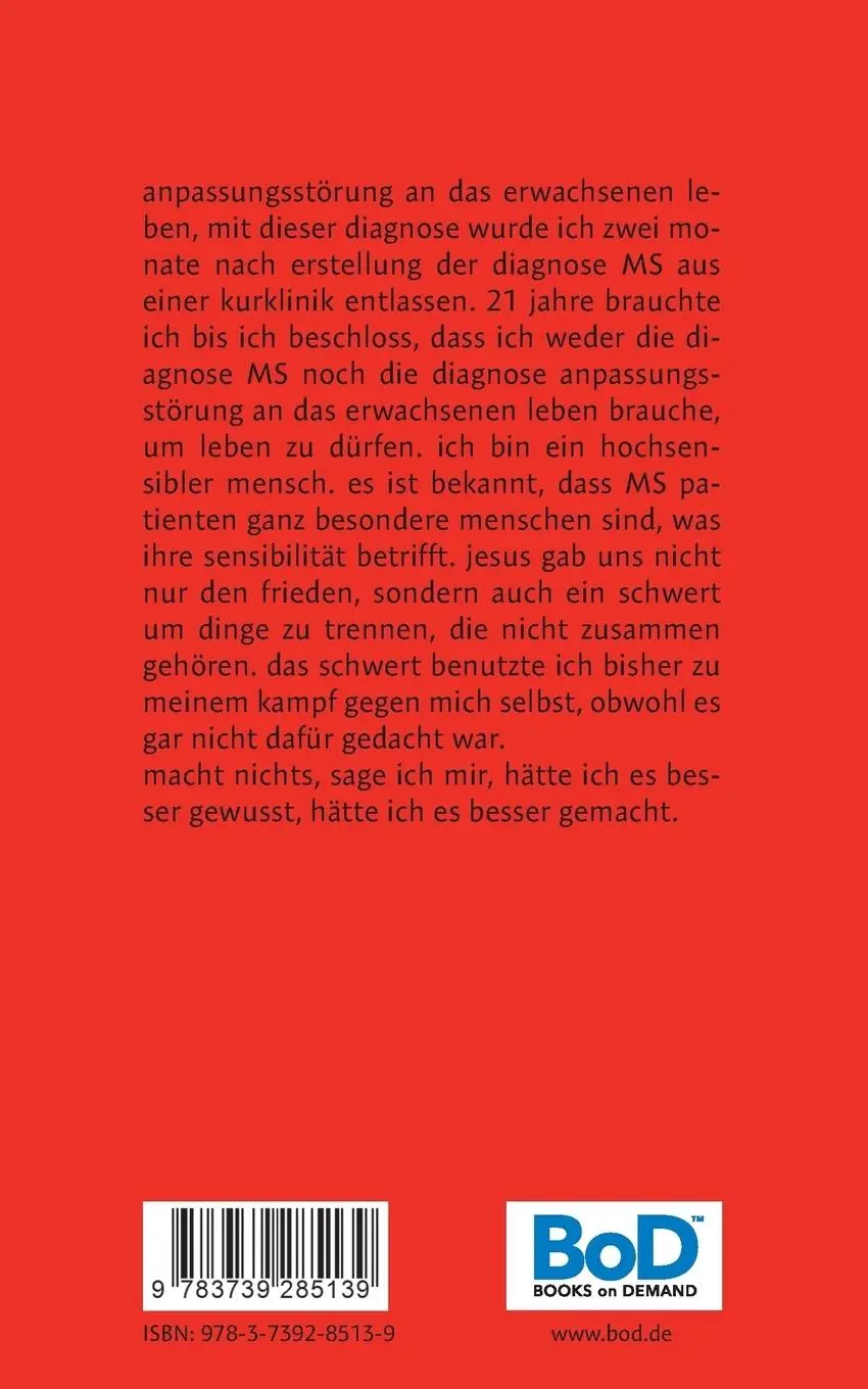 Rückseite: 9783739285139 | MS - die wunderbare Katastrophe | Barbara Rübesam | Taschenbuch | 2016