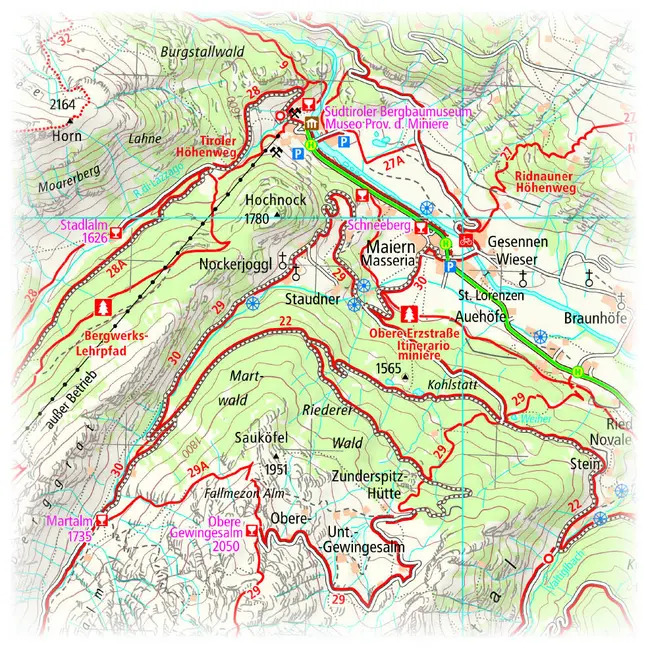 Bild: 9783961325139 | Publicpress Rad- und Wanderkarte Meran, Passeiertal, Ridnauntal /...