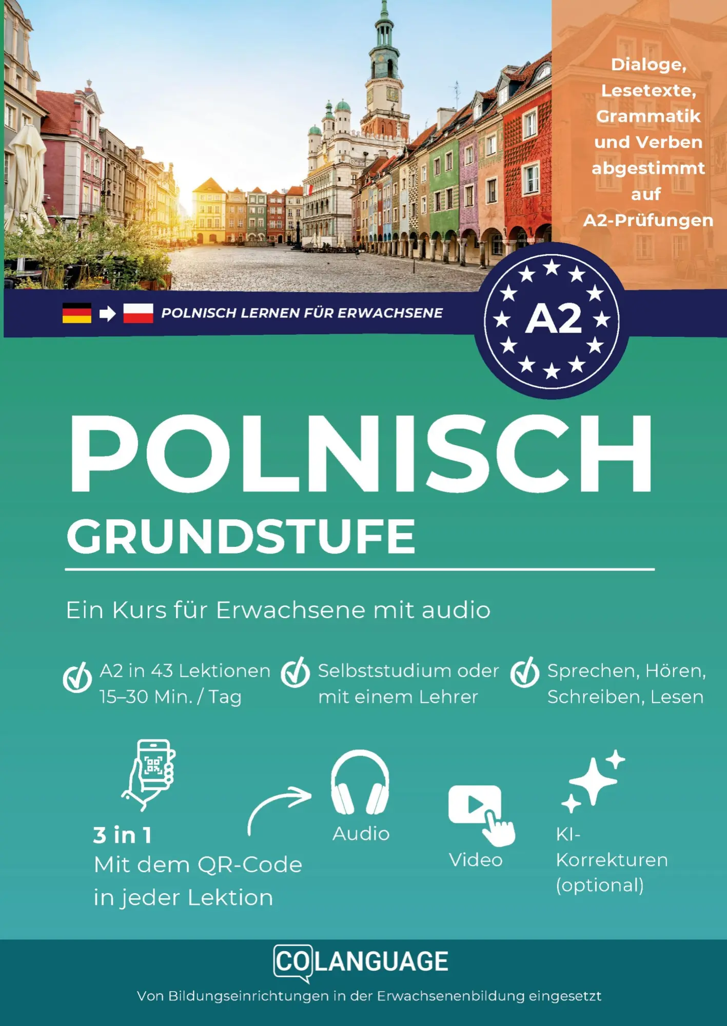 Cover: 9791388475139 | Polnisch lernen A2 Grundstufe. Ein Kurs für Erwachsene mit audio