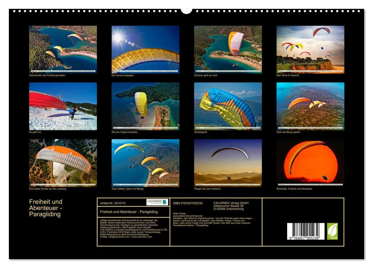 Bild: 9783457955239 | Freiheit und Abenteuer - Paragliding (hochwertiger Premium...