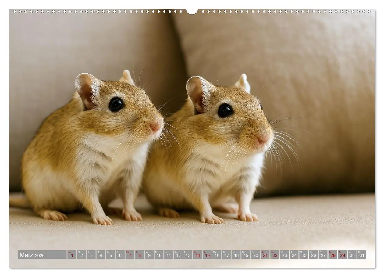 Bild: 9783516595239 | Maus im Haus - der Gerbil Kalender (Wandkalender 2026 DIN A2 quer),...