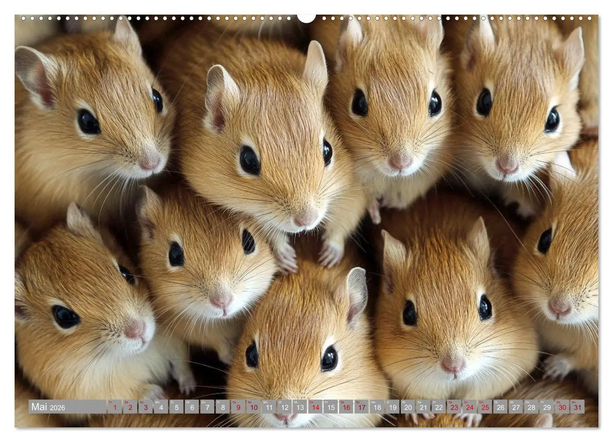 Bild: 9783516595239 | Maus im Haus - der Gerbil Kalender (Wandkalender 2026 DIN A2 quer),...