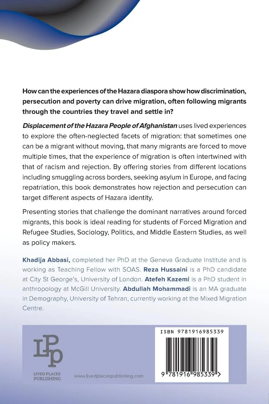 Rückseite: 9781916985339 | Displacement of the Hazara People of Afghanistan | Complex Histories