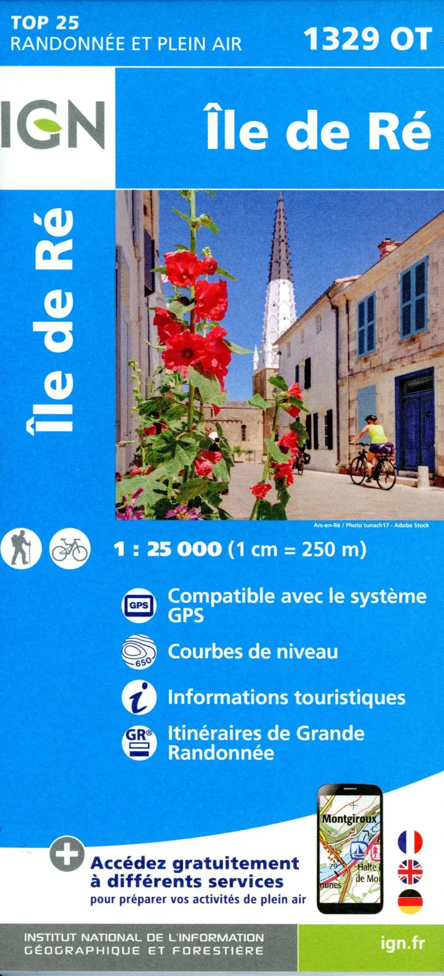 Cover: 9782758555339 | 1329OT Île de Ré | 1:25000 | (Land-)Karte | Französisch | 2024