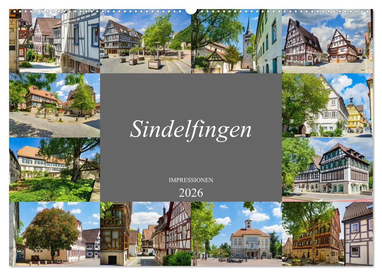 Cover: 9783457635339 | Sindelfingen Impressionen (Wandkalender 2026 DIN A2 quer), CALVENDO...
