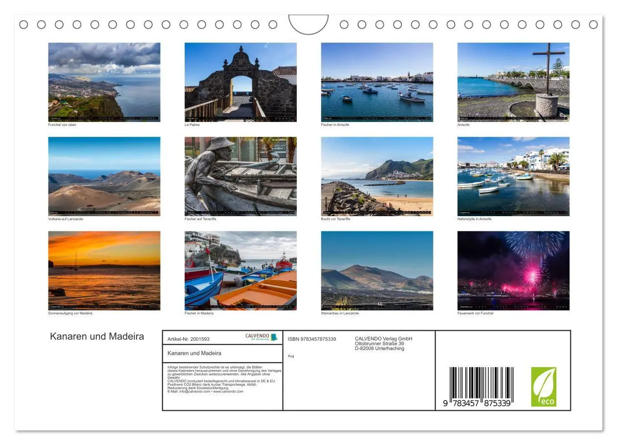 Bild: 9783457875339 | Kanaren und Madeira (Wandkalender 2026 DIN A4 quer), CALVENDO...