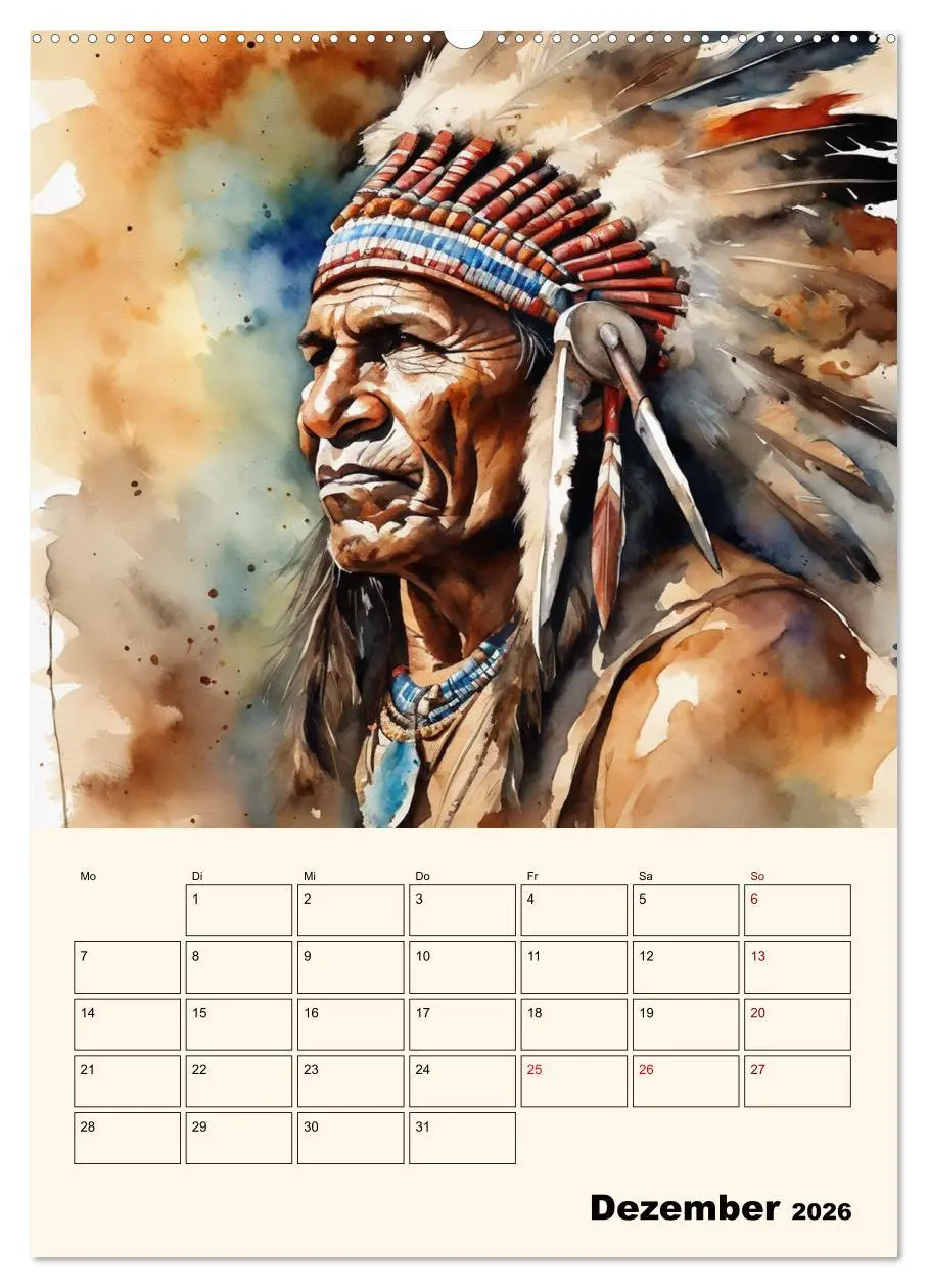 Bild: 9783516275339 | Indianische Kultur (hochwertiger Premium Wandkalender 2026 DIN A2...