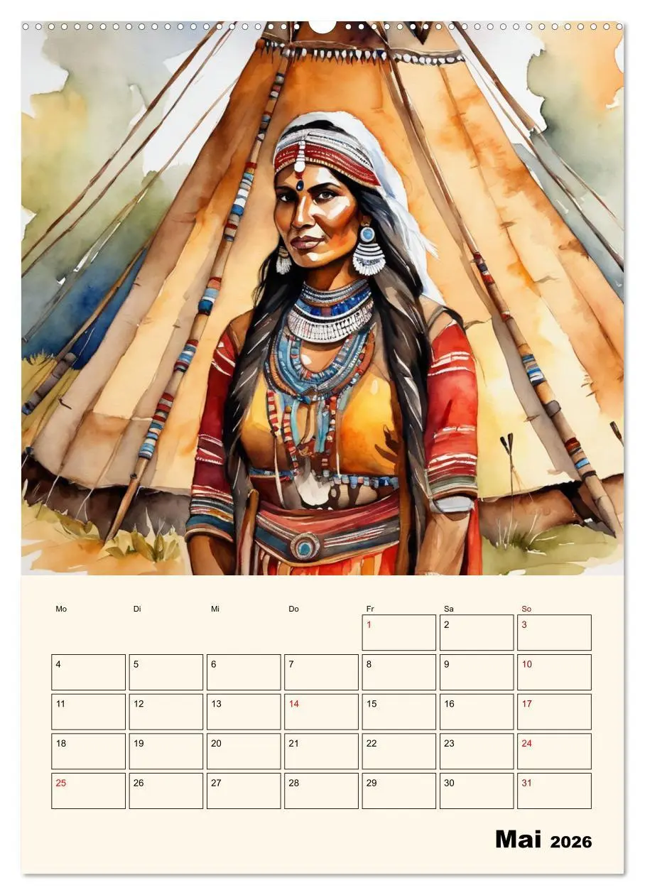 Bild: 9783516275339 | Indianische Kultur (hochwertiger Premium Wandkalender 2026 DIN A2...