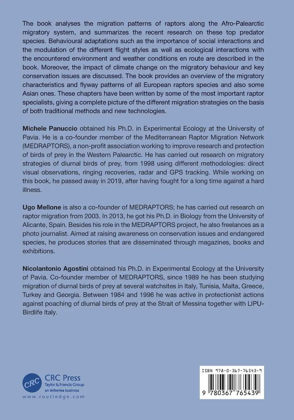 Rückseite: 9780367765439 | Migration Strategies of Birds of Prey in Western Palearctic | Buch