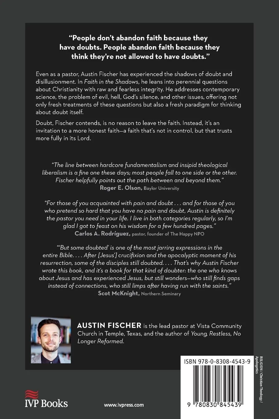 Rückseite: 9780830845439 | Faith in the Shadows | Finding Christ in the Midst of Doubt | Fischer