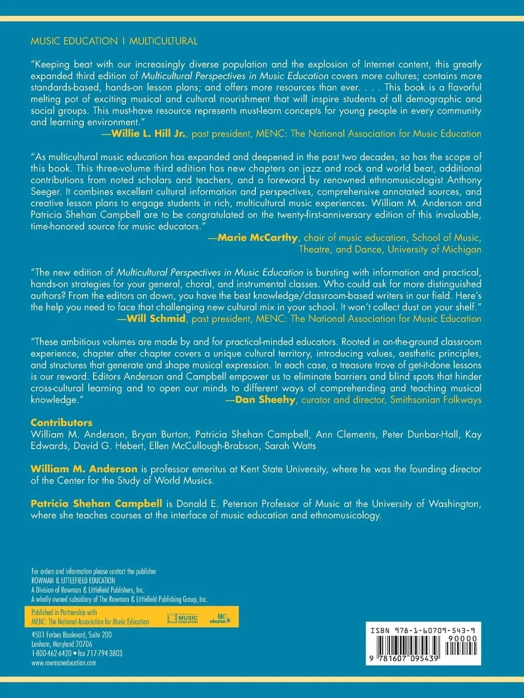 Rückseite: 9781607095439 | Multicultural Perspectives in Music Education | Anderson (u. a.)