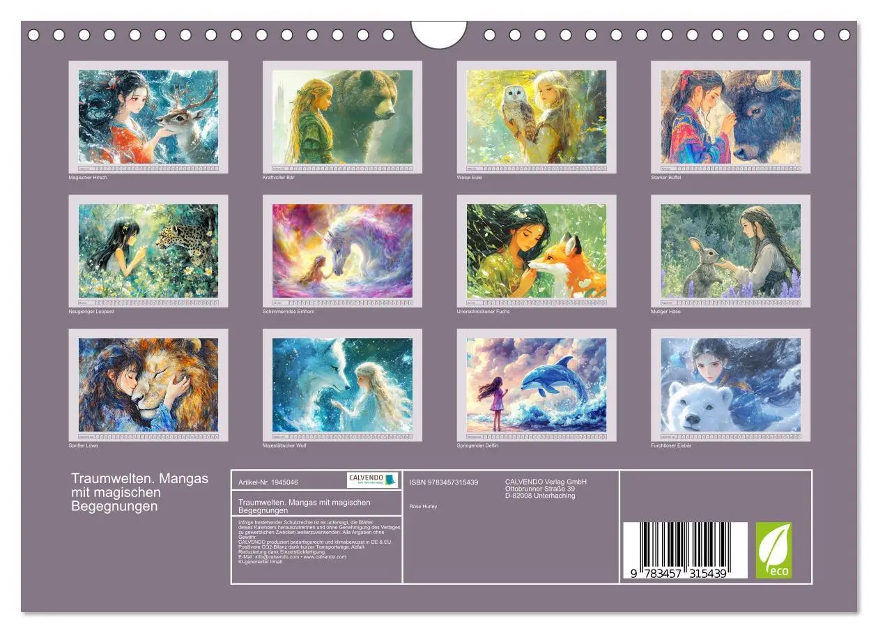 Bild: 9783457315439 | Traumwelten. Mangas mit magischen Begegnungen (Wandkalender 2026...