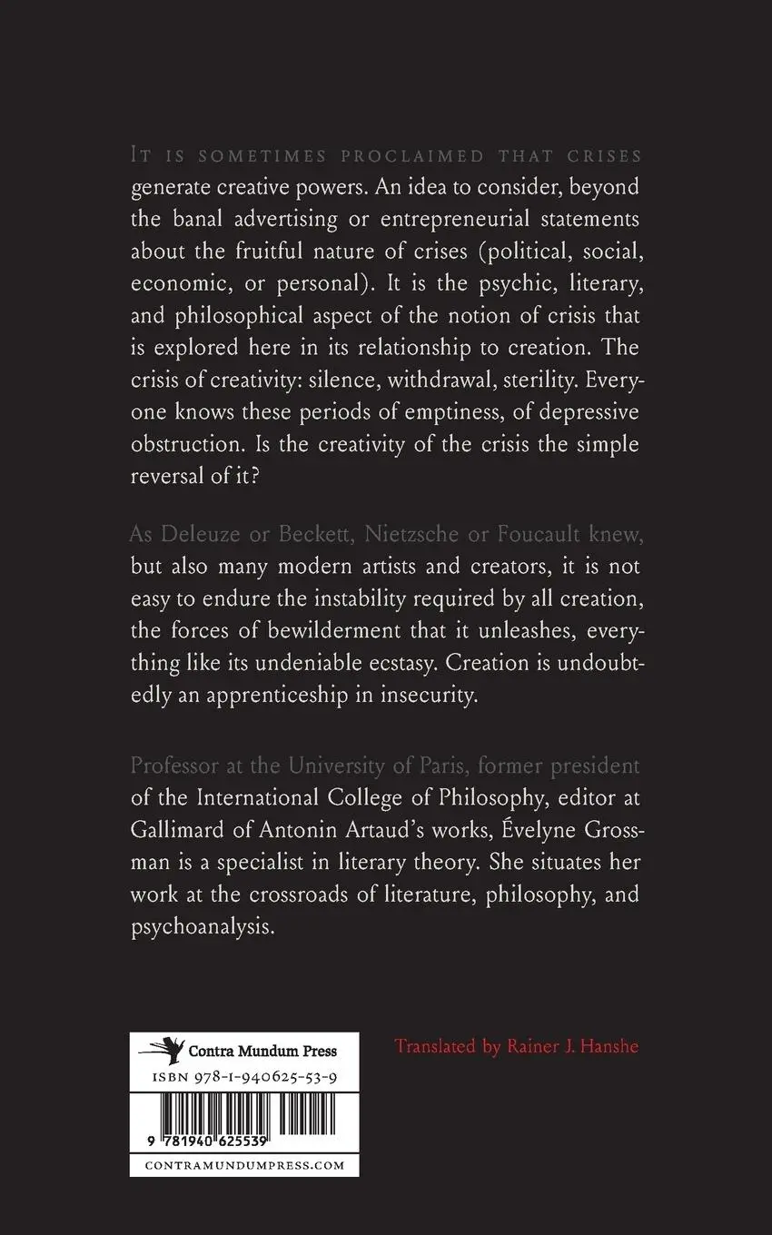 Rückseite: 9781940625539 | The Creativity of the Crisis | Évelyne Grossman | Taschenbuch | 2023
