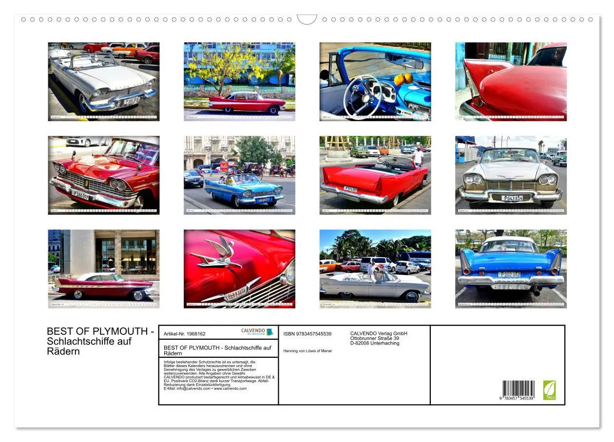 Bild: 9783457545539 | BEST OF PLYMOUTH - Schlachtschiffe auf Rädern (Wandkalender 2026...
