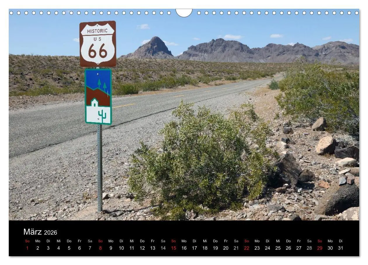 Bild: 9783516185539 | Route 66 im Südwesten (Wandkalender 2026 DIN A3 quer), CALVENDO...