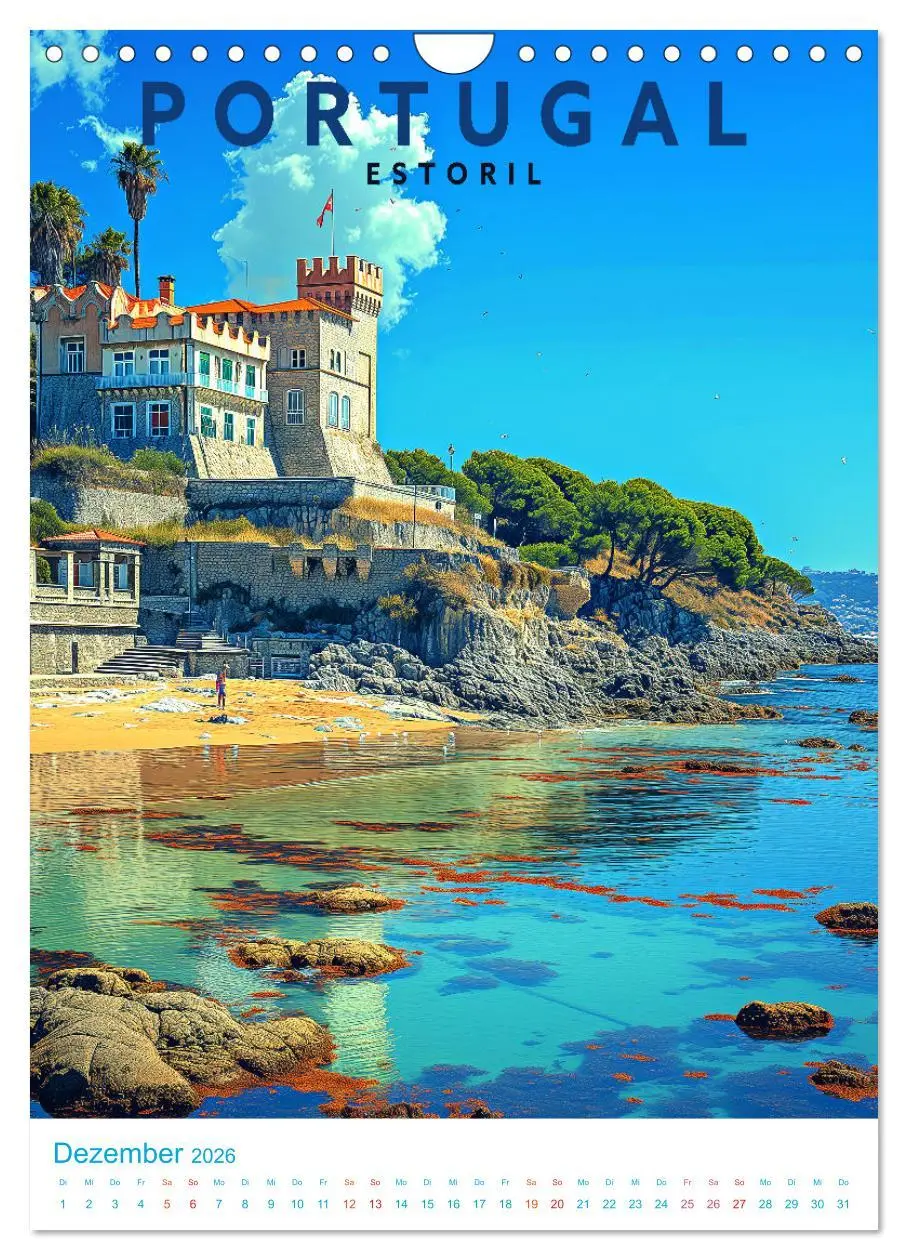 Bild: 9783516325539 | Portugal - Old School Poster Style (Wandkalender 2026 DIN A4 hoch),...