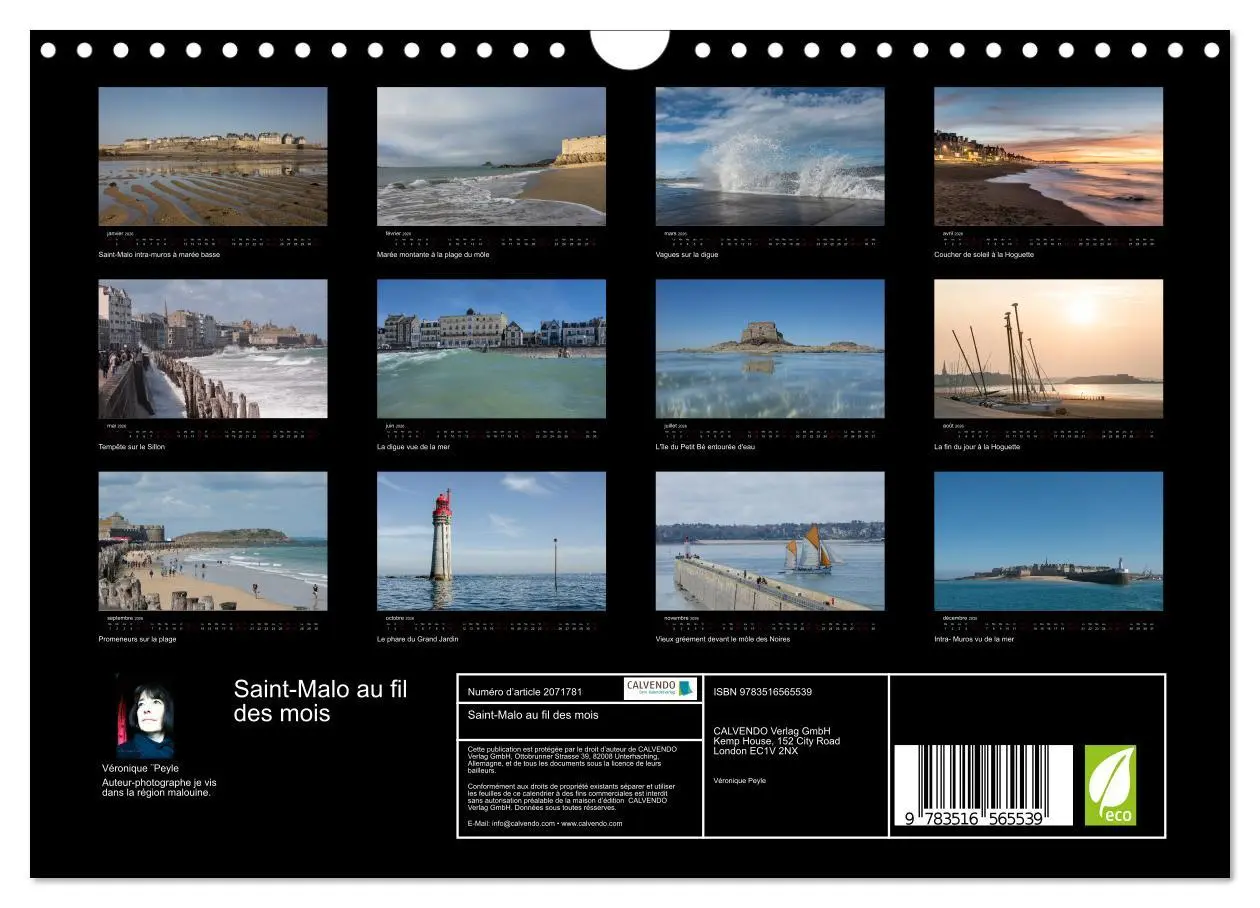 Bild: 9783516565539 | Saint-Malo au fil des mois (Calendrier mural 2026 DIN A4 vertical),...
