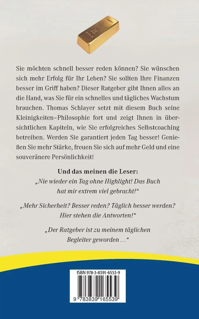 Rückseite: 9783839165539 | Täglich mehr Erfolg durch Kleinigkeiten | Thomas Schlayer | Buch