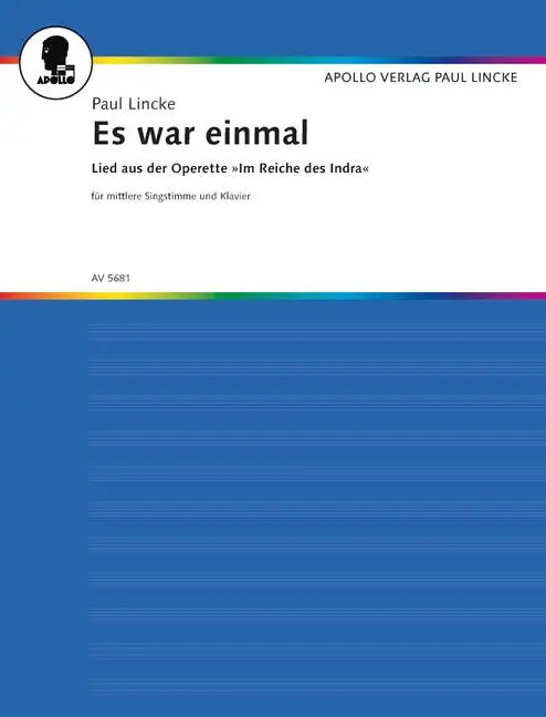 Cover: 9790203915539 | Es war einmal | Lied aus der Operette Im Reiche des Indra | Lincke