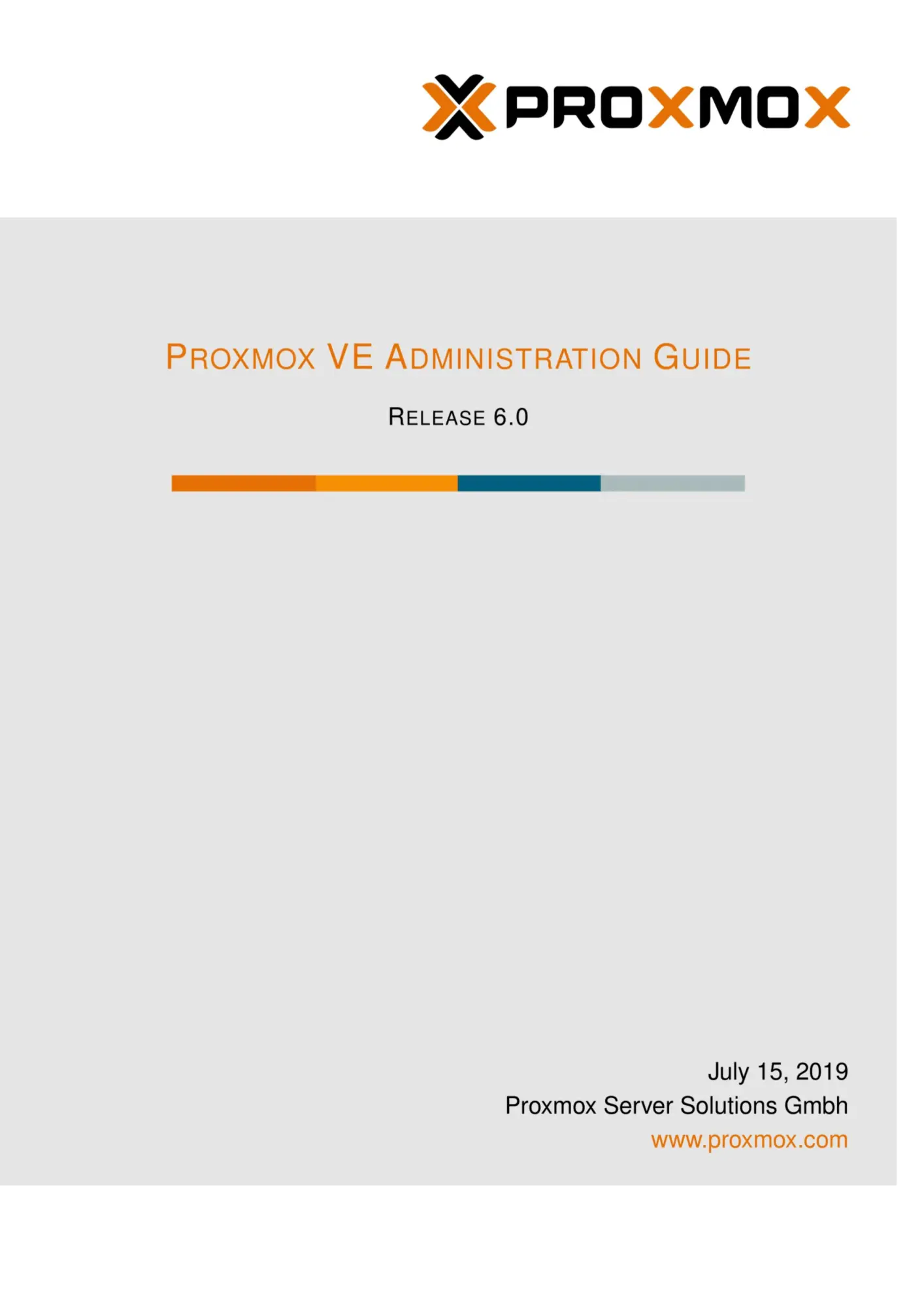 Cover: 9780359825639 | Proxmox VE Administration Guide Release 6 | Gmbh | Taschenbuch | 2019