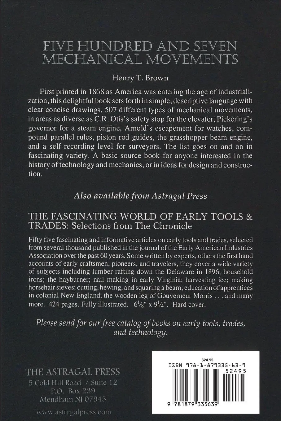 Rückseite: 9781879335639 | 507 Mechanical Movements | Mechanisms and Devices | Henry T. Brown