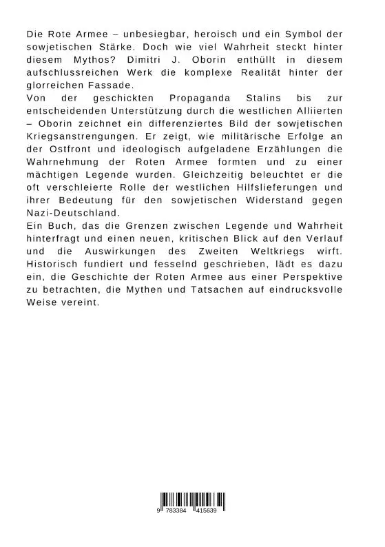 Rückseite: 9783384415639 | Der große Vaterländische Mythos | Dimitri J. Oborin | Taschenbuch